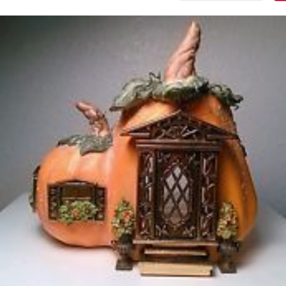 Partylite Pumpkin Cottage house tealight candle